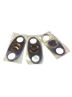 3 pcs New Stainless Steel Cigar Cutters Dual Blade Action NEW